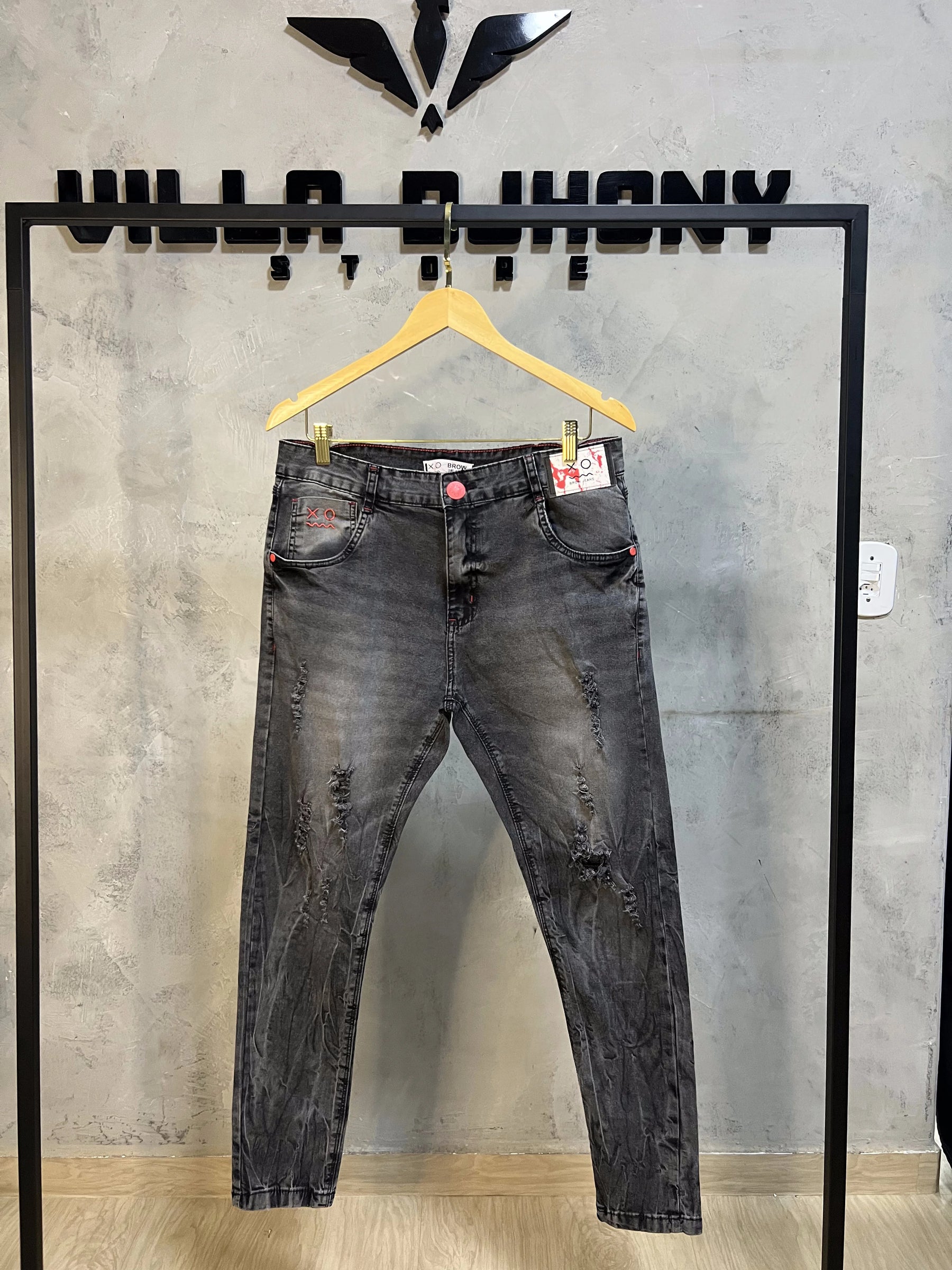 Calça Jeans Cinza