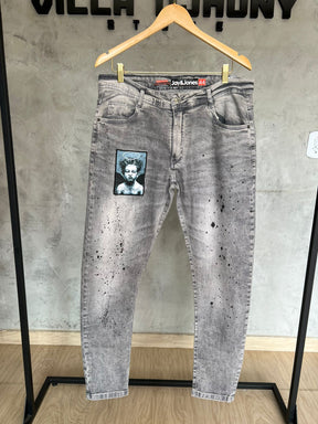 Calça Jeans Jogador Anjo Cinza