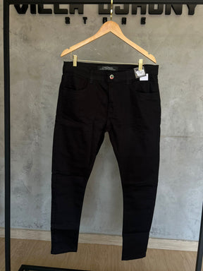 Calça Jeans Preta Lisa