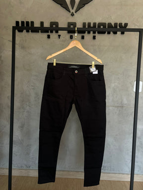 Calça Jeans Preta Lisa