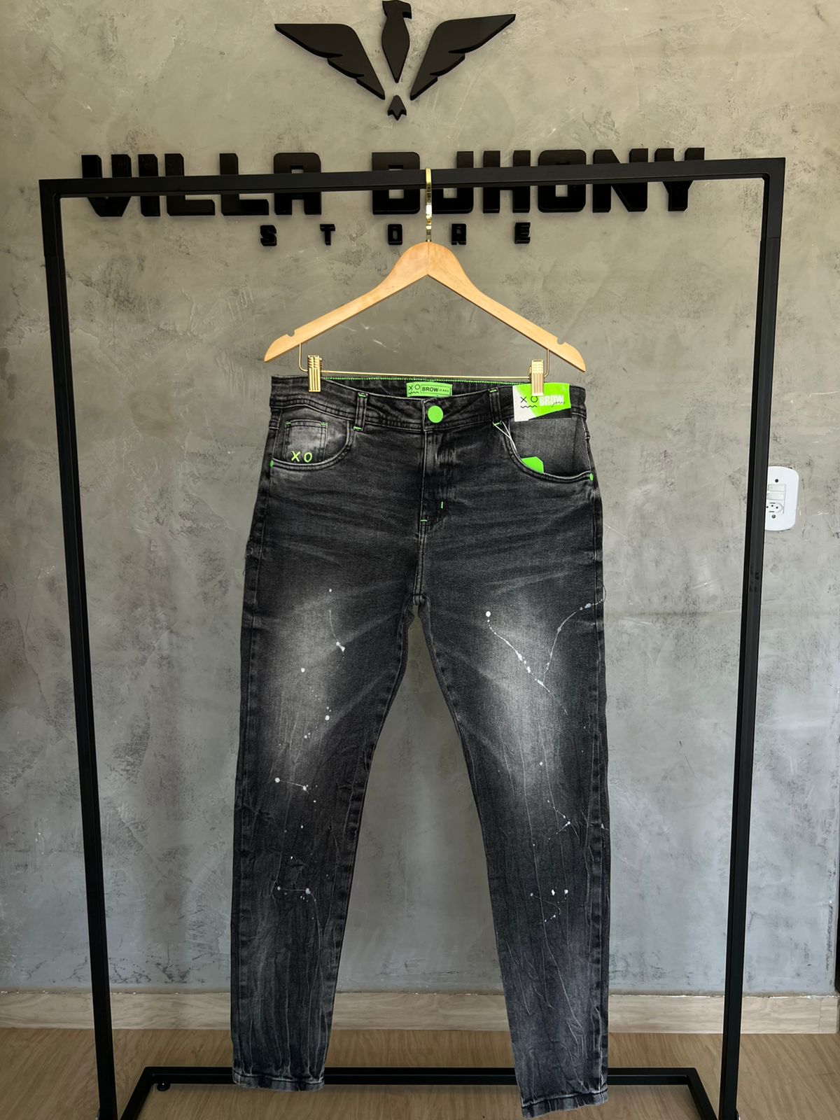 Calça Jeans Cinza Escura