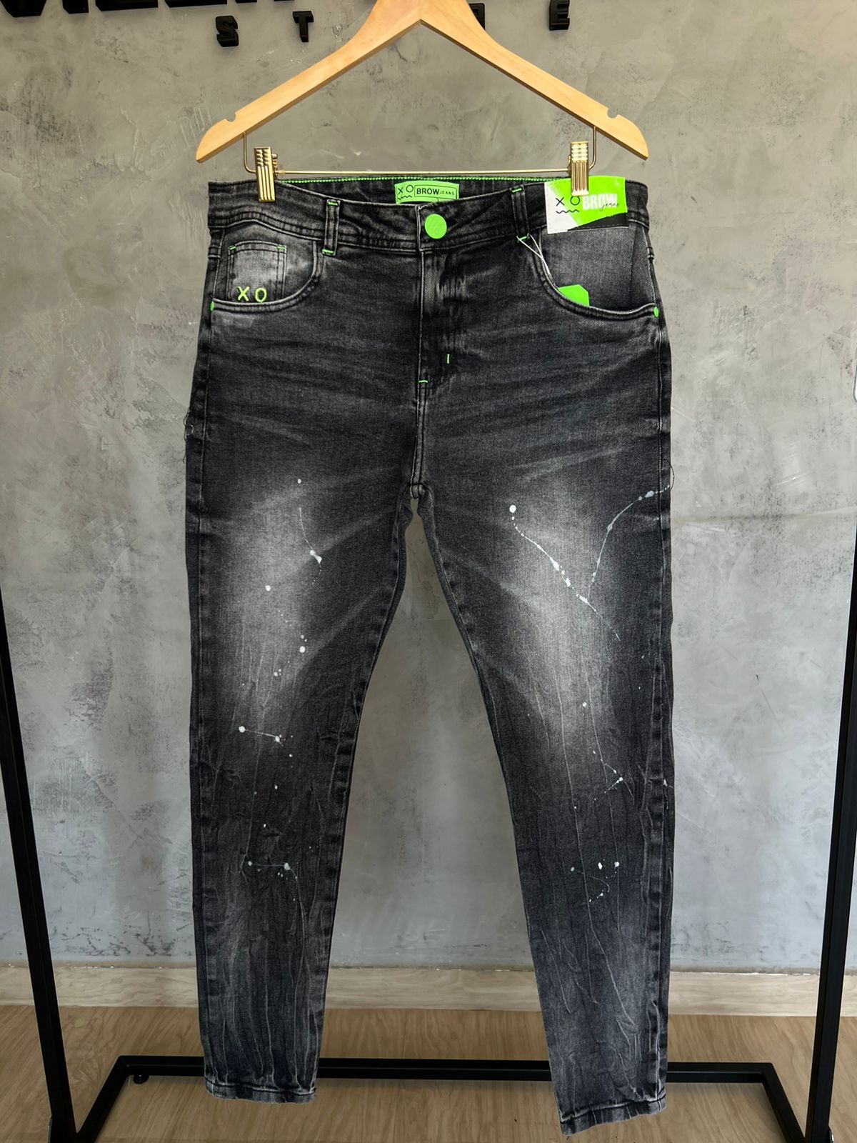 Calça Jeans Cinza Escura