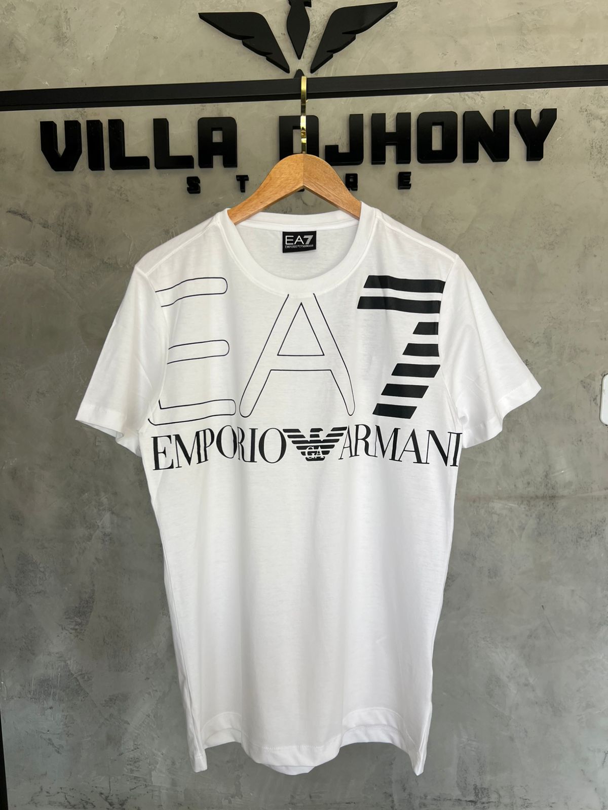 Camiseta Empório Armani Branca Estampada
