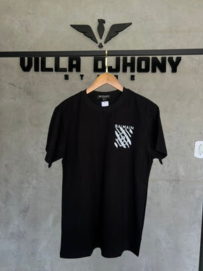 Camiseta Balmain Preta Estampada