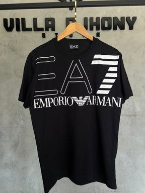 Camiseta Empório Armani Preta Estampada
