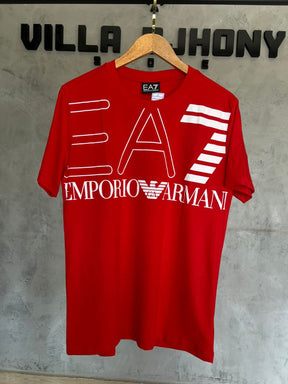 Camiseta Empório Armani Estampada Vermelha
