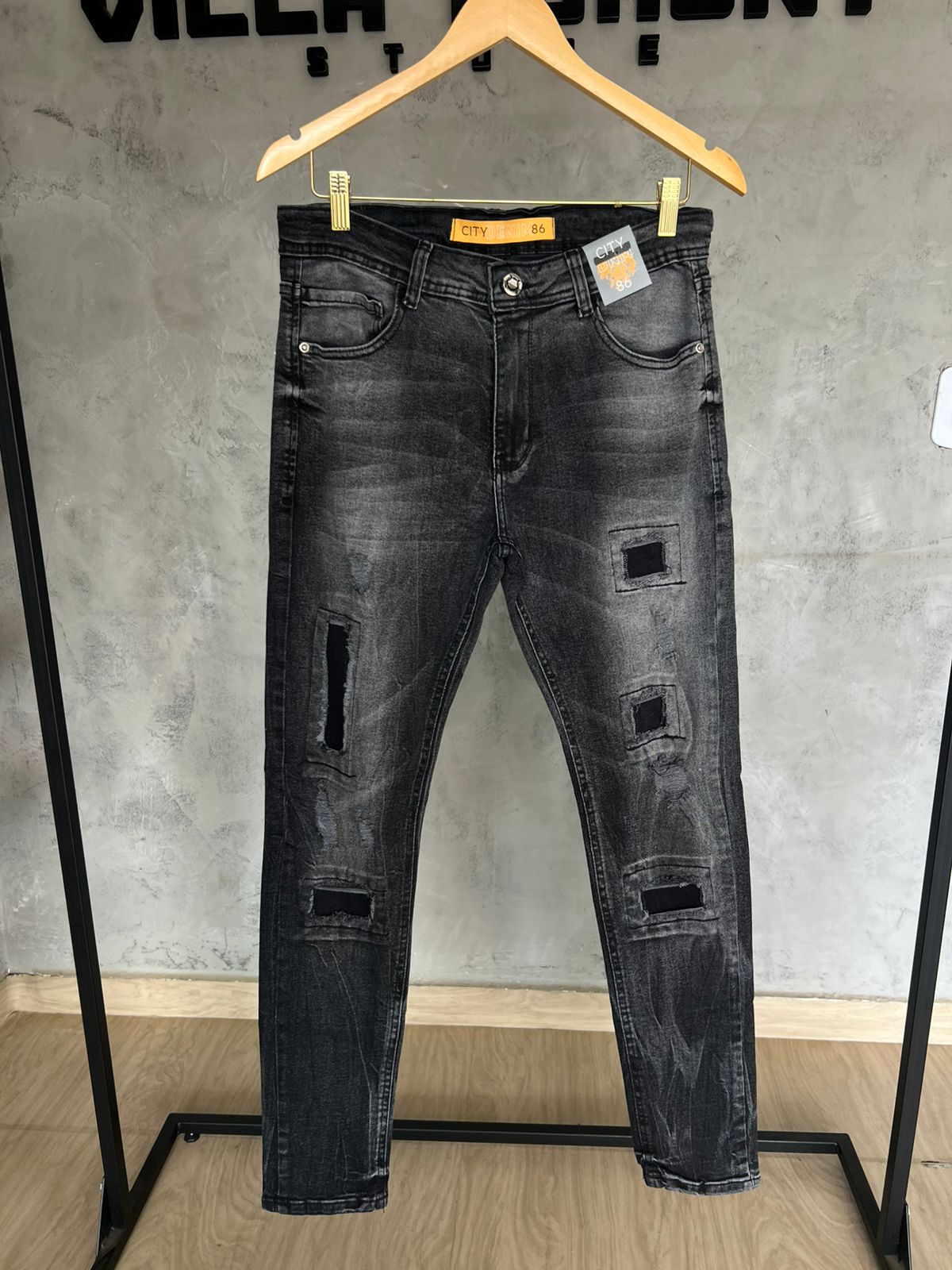 Calça Jeans Quadrado Basica
