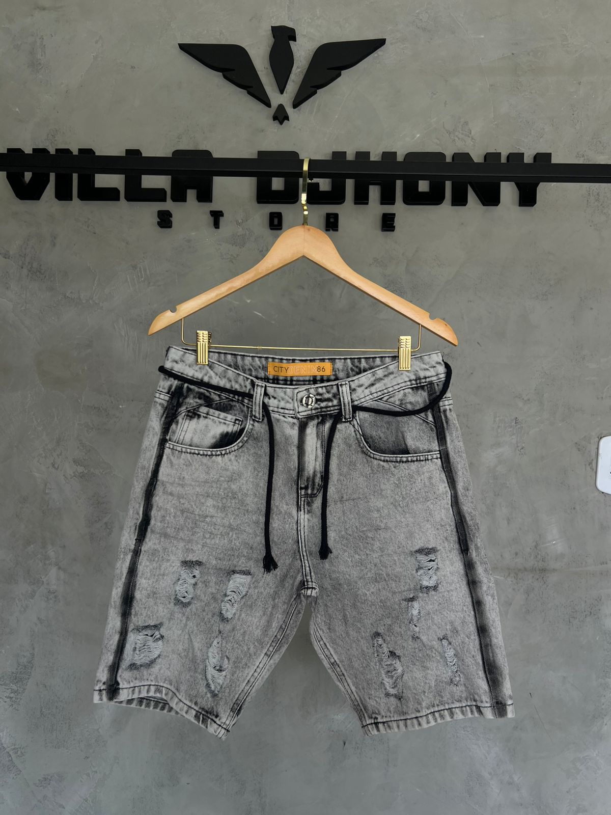 Bermuda Jeans Cinza City