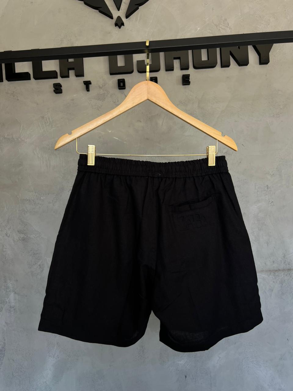 Bermuda Linho Zara Preta