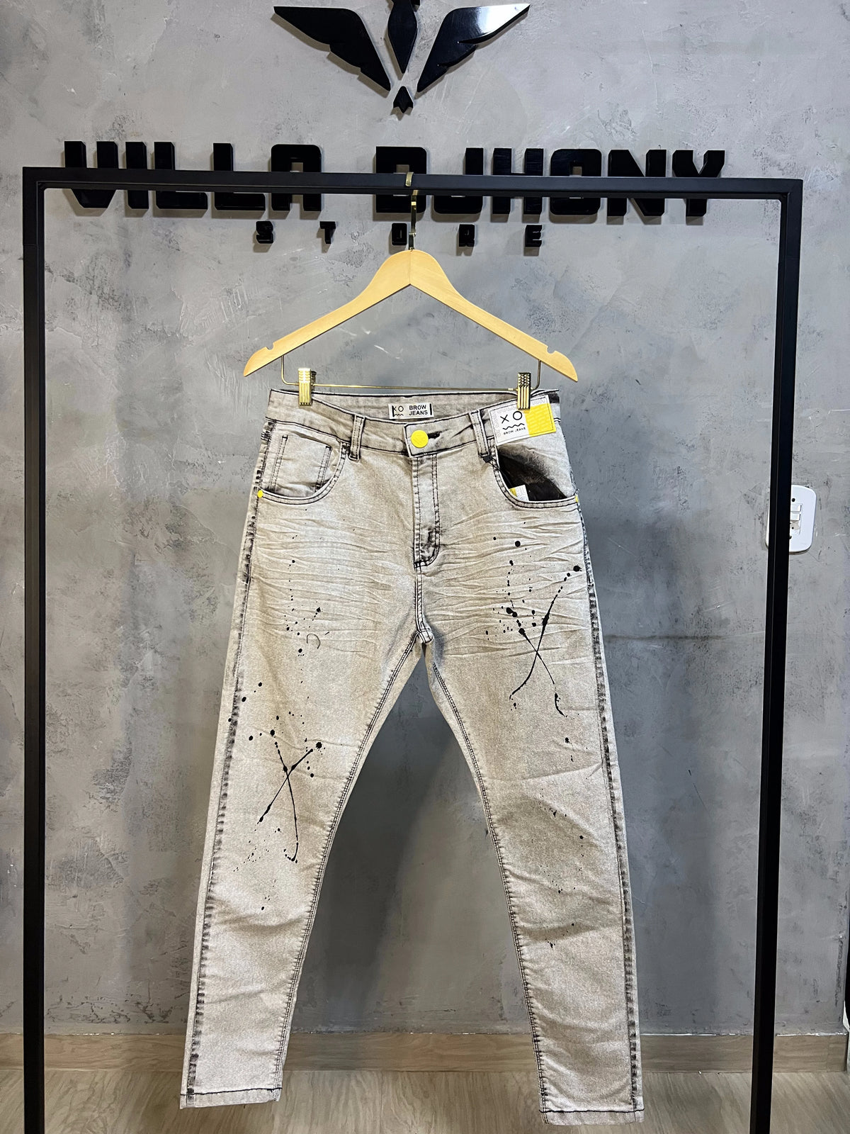 Calça Jeans Cinza Claro