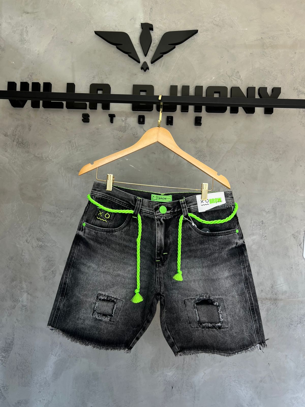 Bermuda Jeans Cinza Brow Jeans